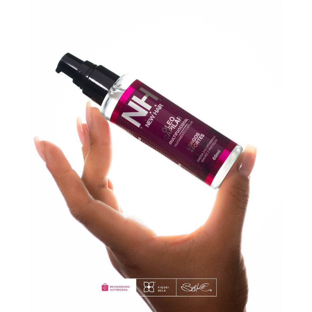 Kit 5 Óleo Multifuncional 60ml Tratamento Capilar Fios Mais Longos E Fortes New Hair Belkit