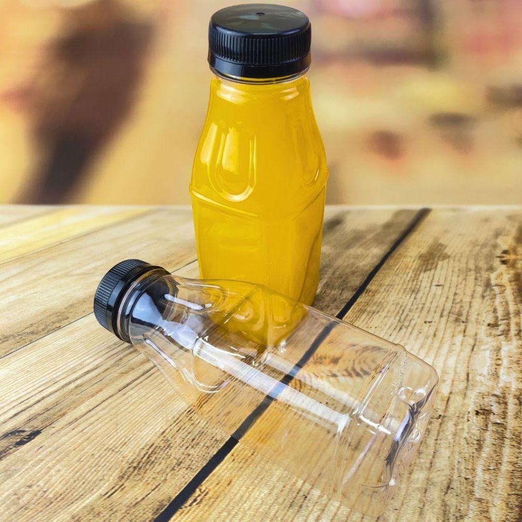 10 50 Garrafas Pet Plásticas 300ml Com Tampa Lacre