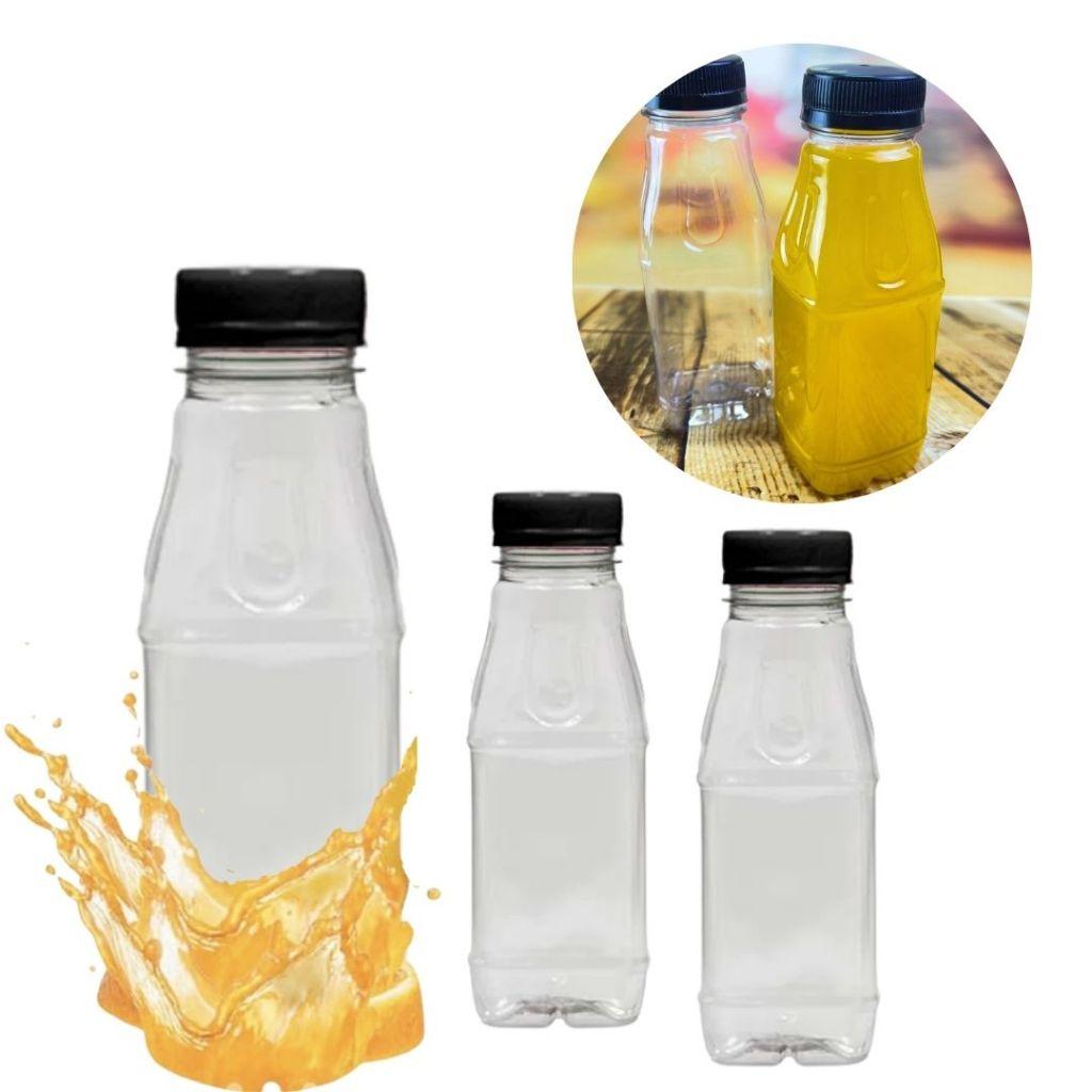 10 40 Garrafa Pet Plástica Transparente Tampa Com Lacre 300ml Para Suco E Bebida (Chocobraz)