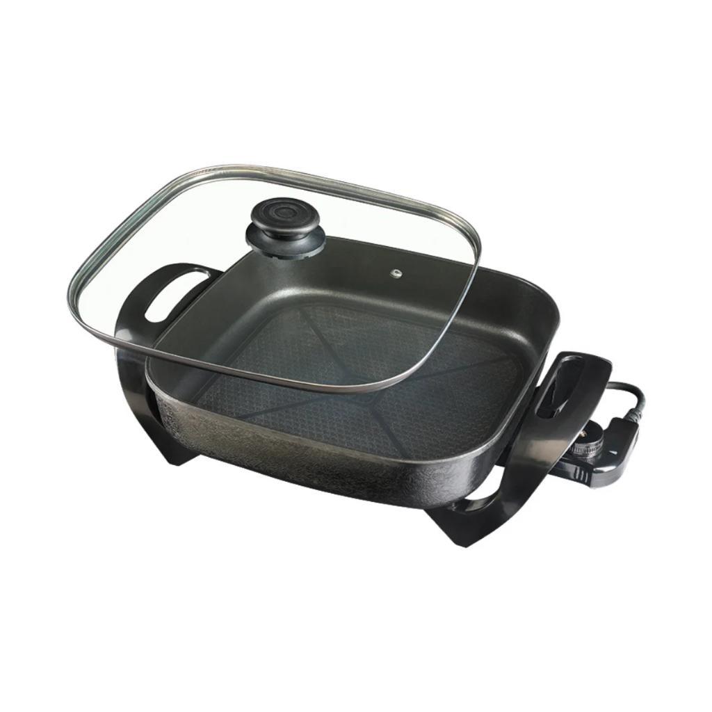 Panela Elétrica Mangiare 30cm 127V Apeq01i-01 1500w Quadrado Preto Agratto