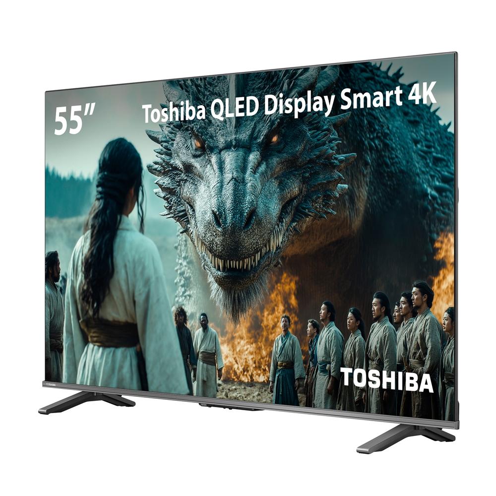 Smart TV Qled 55 4K Toshiba 55c450ns Google TV 3 Hdmi 2 USB Wi-fi