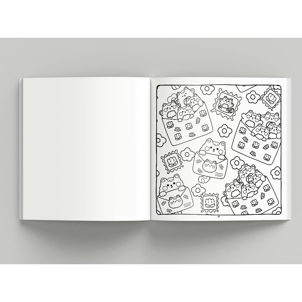 Cute Comfy Coloring Book For Adult Bold Easy - Comfy Friends - Livros De Colorir Adulto
