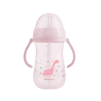 Copo Infantil Com Canudo De Silicone Dino World Pink 300ml Kikkaboo