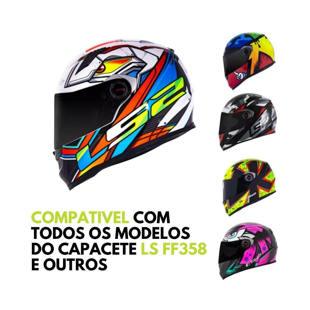 Viseira Antirisco Capacete Ff358 Helt Strada Fechado Polarizada