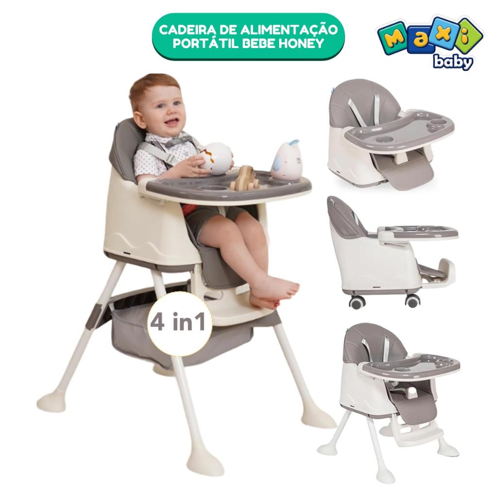 Cadeira De Alimentacao Portatil E Dobrável Bebe E Criança Assento Refeição Honey Maxi Baby