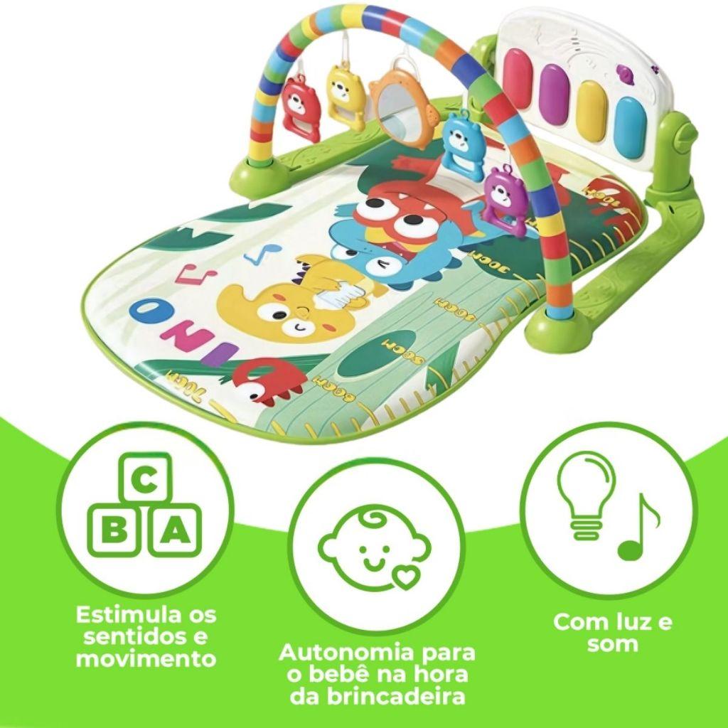 Tapete De Atividades Infantil Bebê Ginásio Piano Musical Com Som E Luzes - Castela