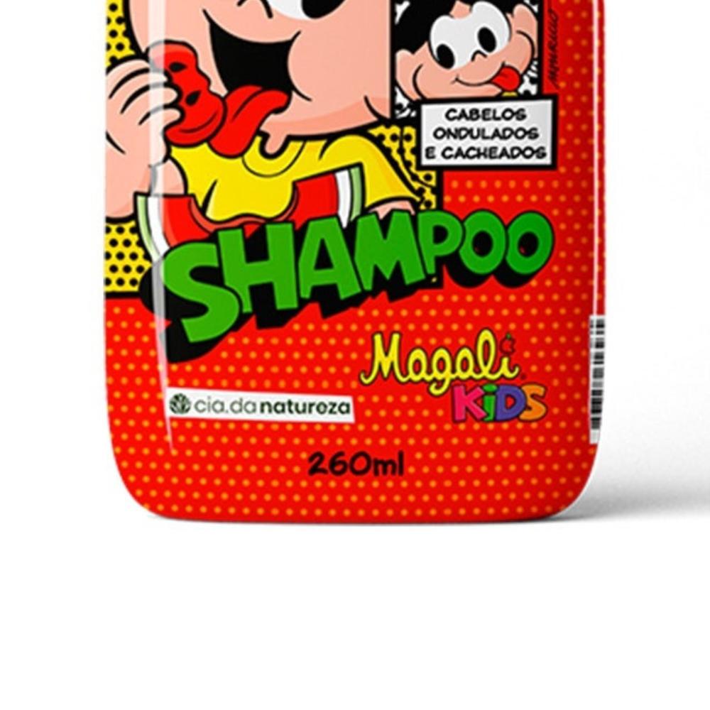 Shampoo Infantil Turma Da Mônica Magali 260ml - Cachos Definidos E Hidratação Para Cabelos Ondulados E Cacheados