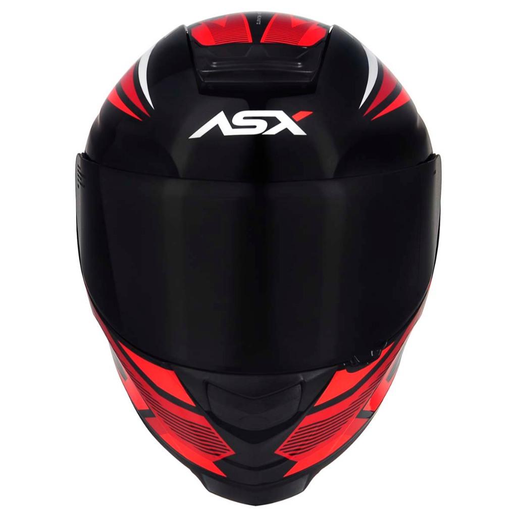 Capacete Masculino Asx Eagle Street Vermelho Preto Brilho