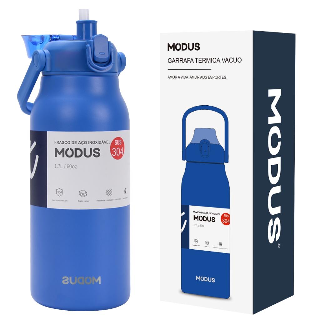 Modus Garrafa Térmica Isolada A Vácuo De Aço Inoxidável 1700ml Grande Capacidade Com Canudo