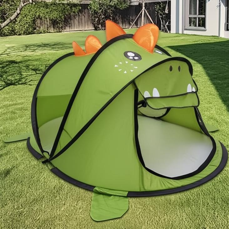 Barraca Dino 3D - Auto Montável Anti Alérgico - Anti Mosquito - 182cm - Poliéster Ecológico Inmetro