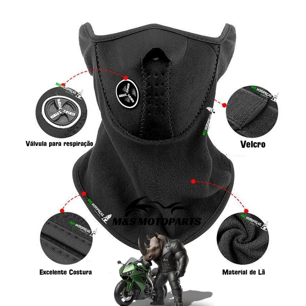 Máscara Facial Balaclava De Neoprene Proteção Moto Motoqueiro Ciclista