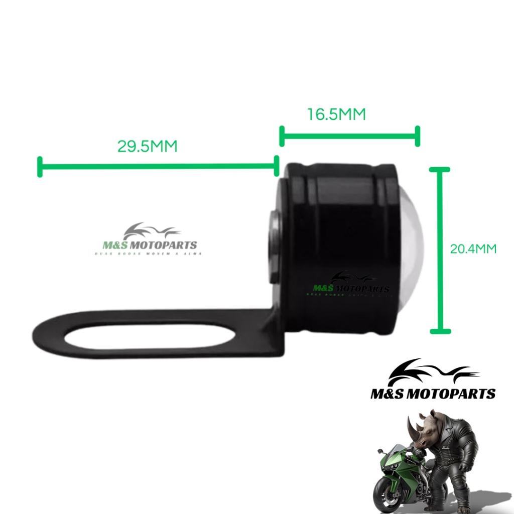 Farol De Milha Para Moto Mini Strong LED Branco Para Retrovisor De Moto