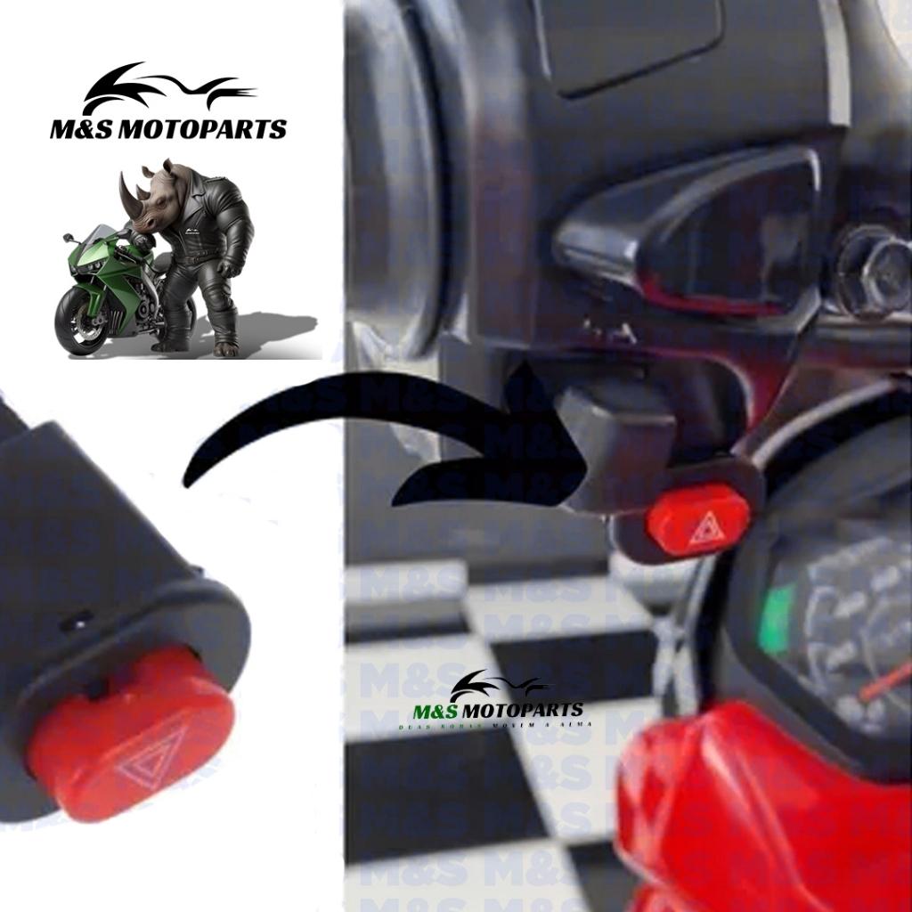 Botão Do Pisca Alerta Universal - Interruptor Moto Liga/Desliga