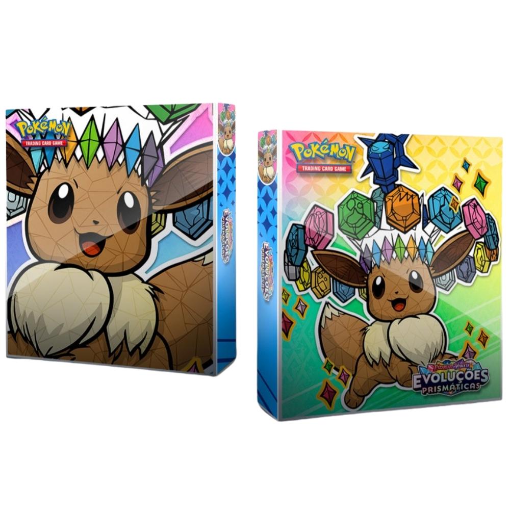 Pasta Álbum Fichário Pokémon 3x3 Premium Reforçado Capa Dura Padrão A4 Folhas Tcg Cards Game Cartas