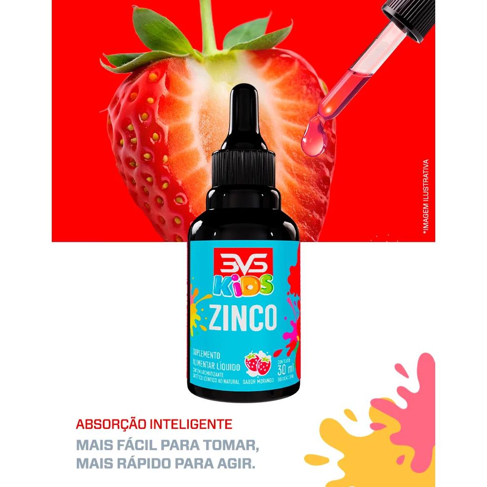 Zinco Kids Com Fórmula Super Concentrada Em Gotas 30ml - Sabor Morango