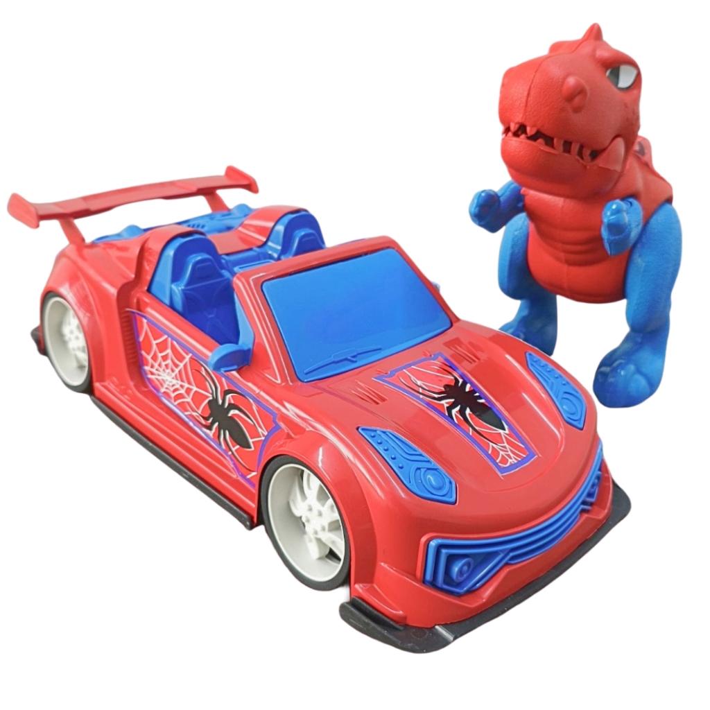 Kit Spider Carro Porsche Luxo Aranha + Dinossauro Spider Articulado