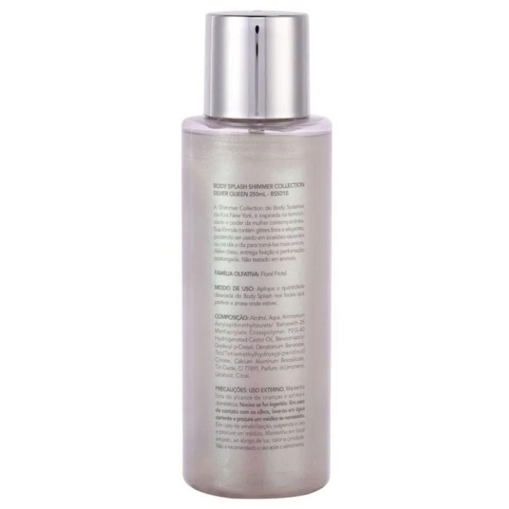 Body Splash Kiss New York Shimmer Silver Queen 250ml