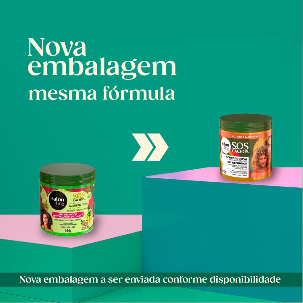 Gel Definidor Sos Cachos Azeite De Oliva Salon Line 550g