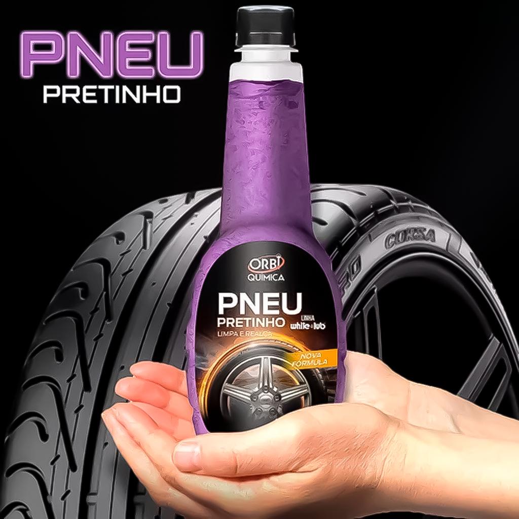 Limpa Pneu Automotivo Pretinho Brilhoso Novinho 500ml Lavajato Automotivo Carro Moto - Mundial Prime
