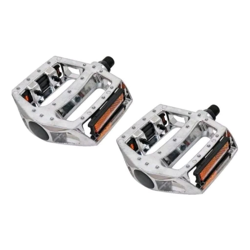 Par Pedais Plataforma Para Bike Rosca Grossa 9/16 Com Esferas