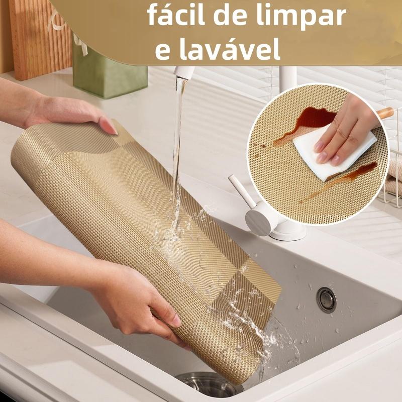 Kit 6 Jogo Americano Pvc Metalizado Luxo Impermeável E Lavável Para Mesa Posta