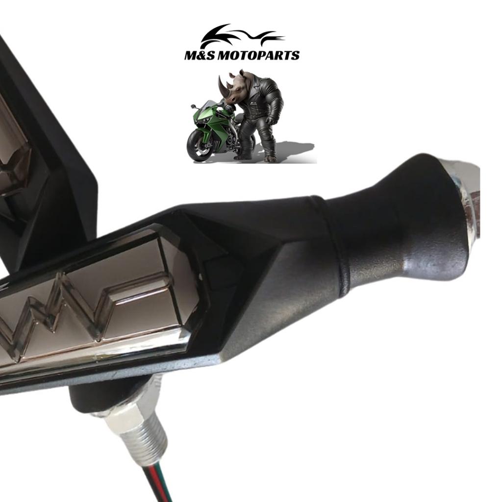 Pisca Moto LED Modelo Sequencial Raio LED 12V Azul - Par