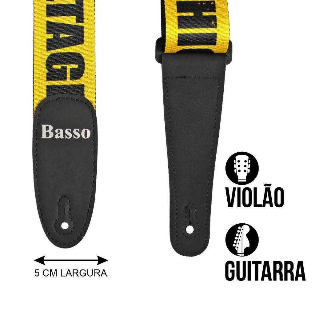 Correia Basso Pop Art Guitarra Violão Baixo Diversos Modelos