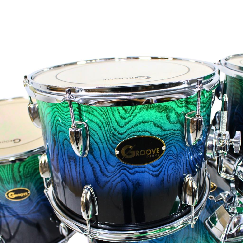 Bateria Acústica Groove Bird Fire Bf322 Brilhante 5 Peças