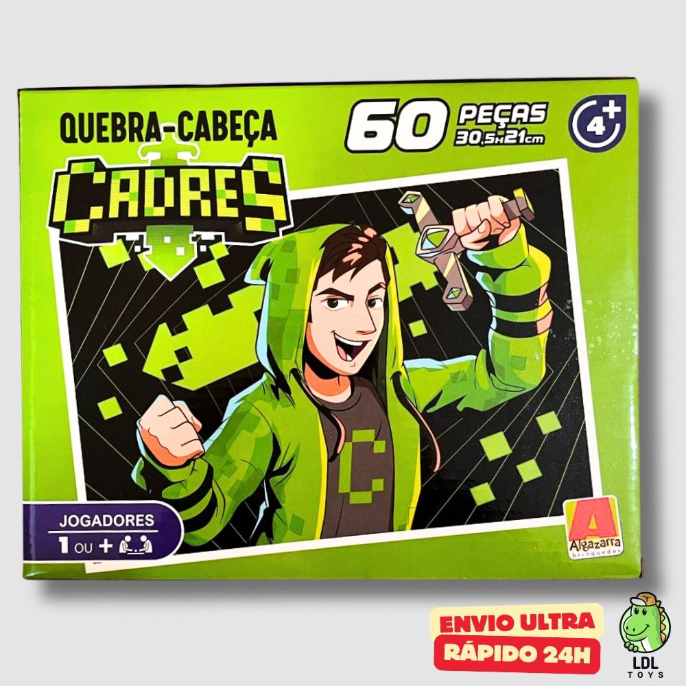 Jogo Quebra-cabeça 60 Peças Cadres Gamer Skin Youtuber Algazarra Quebra Cabeça