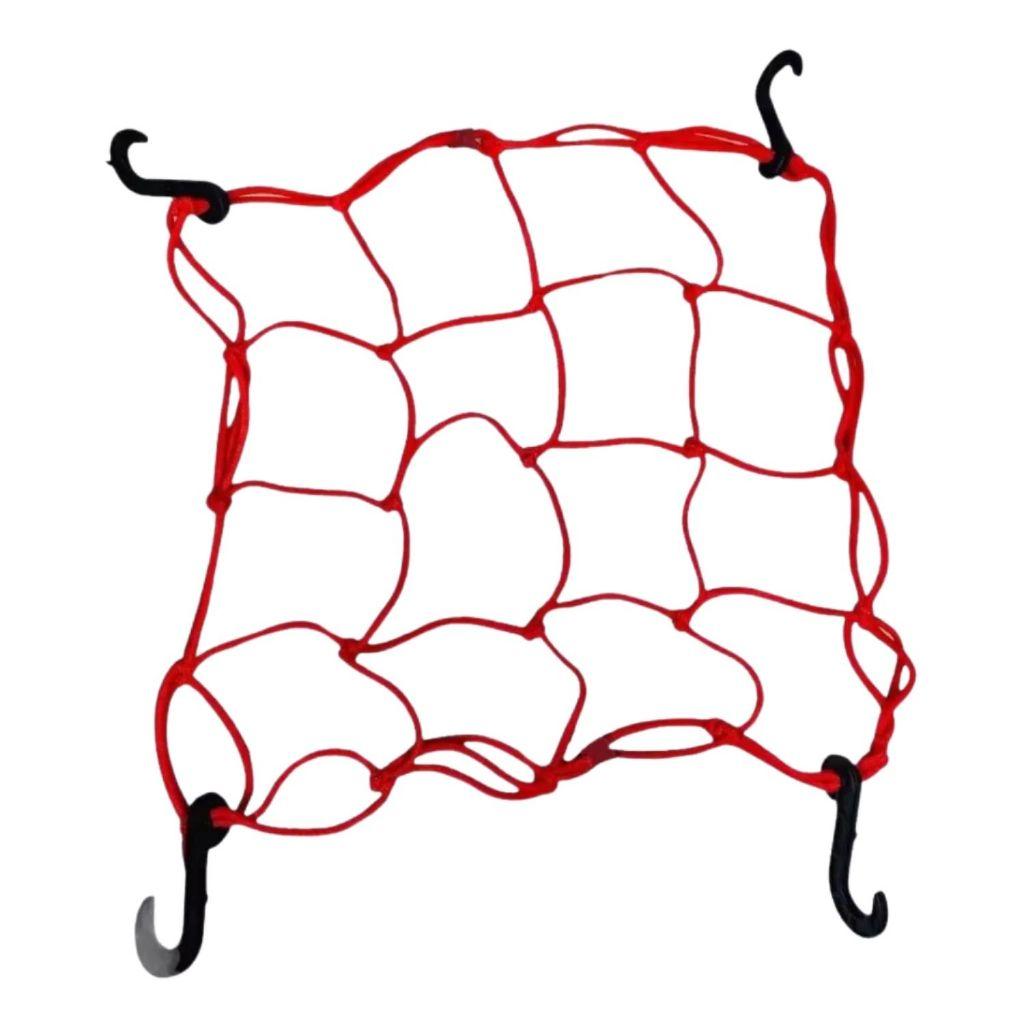 Rede Elástica Aranha 35x35cm Bagageiro Capacete Moto