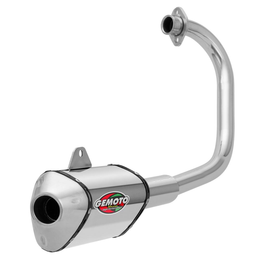 Escapamento Escape Gemoto Racing 3 Trioval Para Moto Honda Titan Esd 150 2004 2005 2006 2007