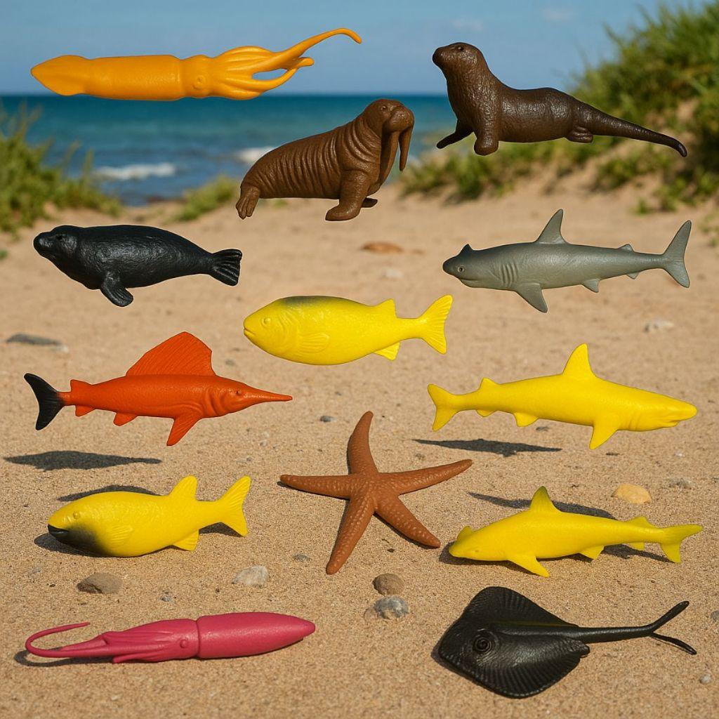 Brinquedos Miniaturas Dinossauro Animais Marinhos Fazenda Faz De Conta Bonecos Crianças