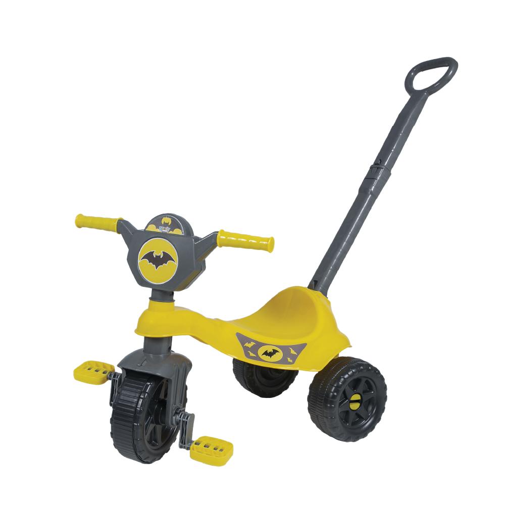 Triciclo Infantil Menino Modelo Gothan City - Com Empurrador E Pedal Certificado Inmetro