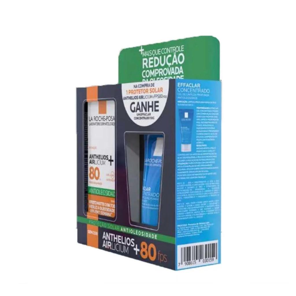 Kit La Roche-posay Protetor Solar Anthelios Fps80 Cor 2.0 40g + Gel De Limpeza Effaclar 50g