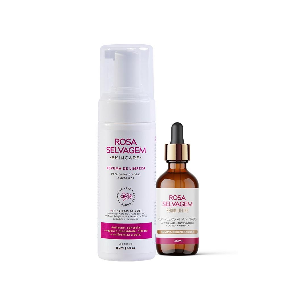 1 Espuma + 1 Serum Lifting Rosa Selvagem