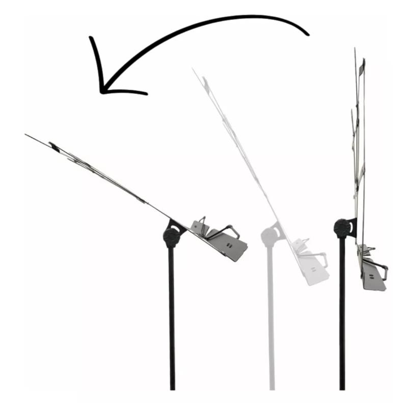 Estante Partitura Suporte Pedestal Dobravel Ferro Para Igreja Orquetras Músicais Com Bag