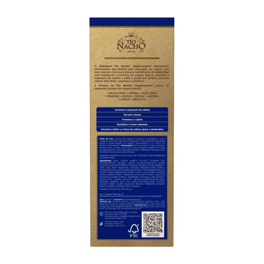 Shampoo Tio Nacho Antiqueda Engrossador Com 415ml