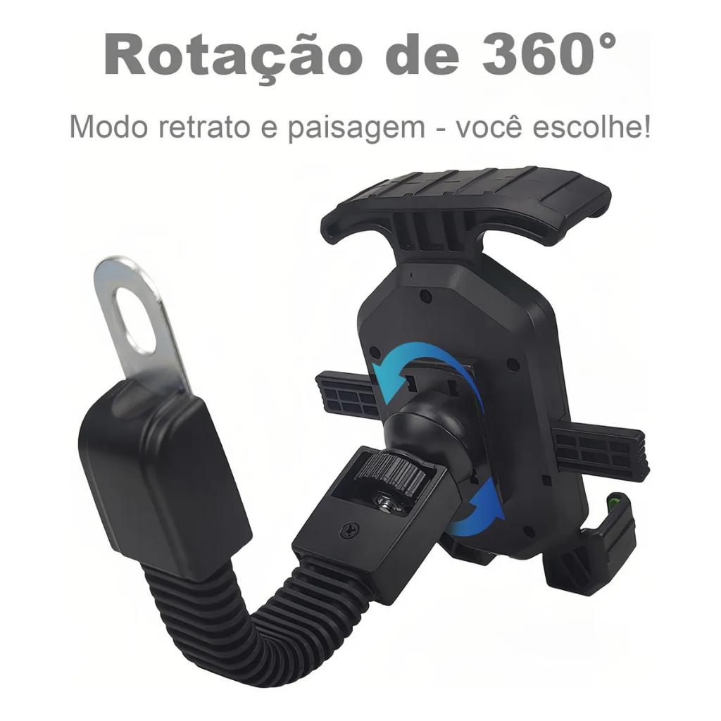 H Maston Cj-91 Suporte De Celular Moto Retrovisor Motocicleta Preso No Retrovisor Anti-vibração