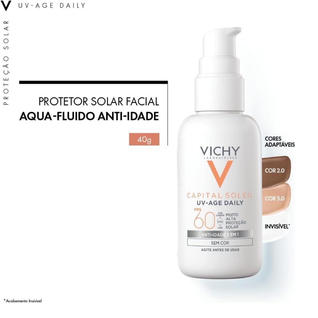 Protetor Solar Facial Vichy Capital Soleil Uv-age Daily Fps60 Cor 2.0 Com 40g