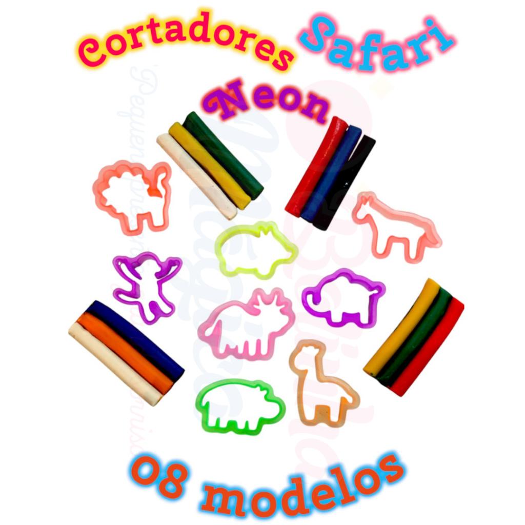 30 Cortador Safari Animais Molde De Massinha Forminha Biscoito Lembrancinha Kit Festa P/Aniversario