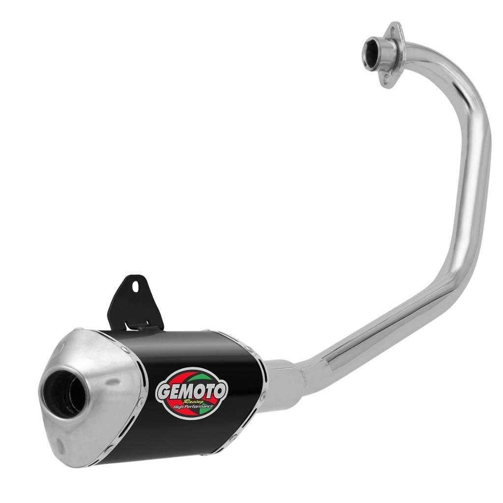 Escapamento Escape Moto Esportivo Gemoto Racing 3 Trioval Cg Fan Cargo Start 160 2016 2017 Ponteira