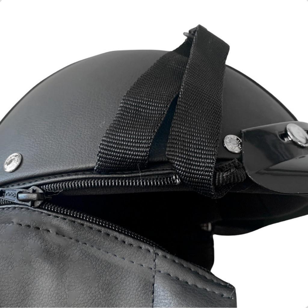 Capacete Couro Coquinho PRO Tork Custom Bike Moto