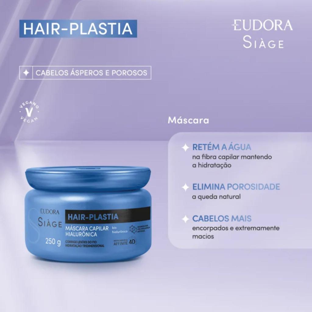 Máscara Capilar Eudora Siàge Hialurônica Hair-plastia 250g
