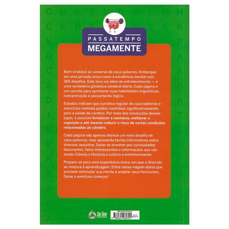 Livro Passatempo Megamente 365 Caça-palavras Letrão 02