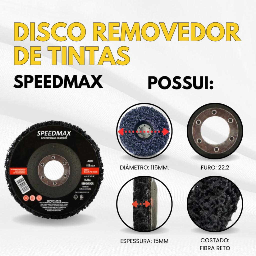 Disco Lixa Flap Nylon Speedmax 115mm Esmerilhadeira Removedor De Tinta Automotiva
