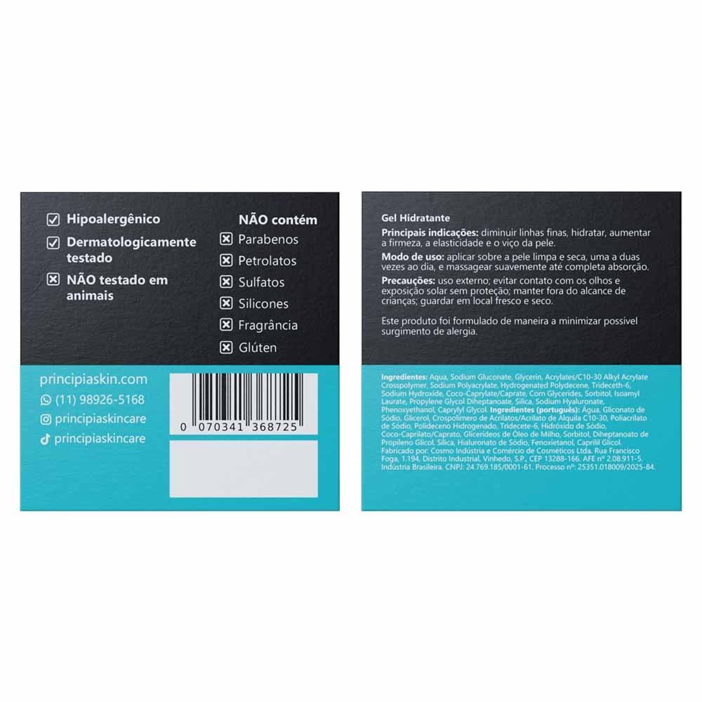 Gel Hidratante Facial Gh-01 Principia - Ácidos Hialurônicos + Glicerina - 50g