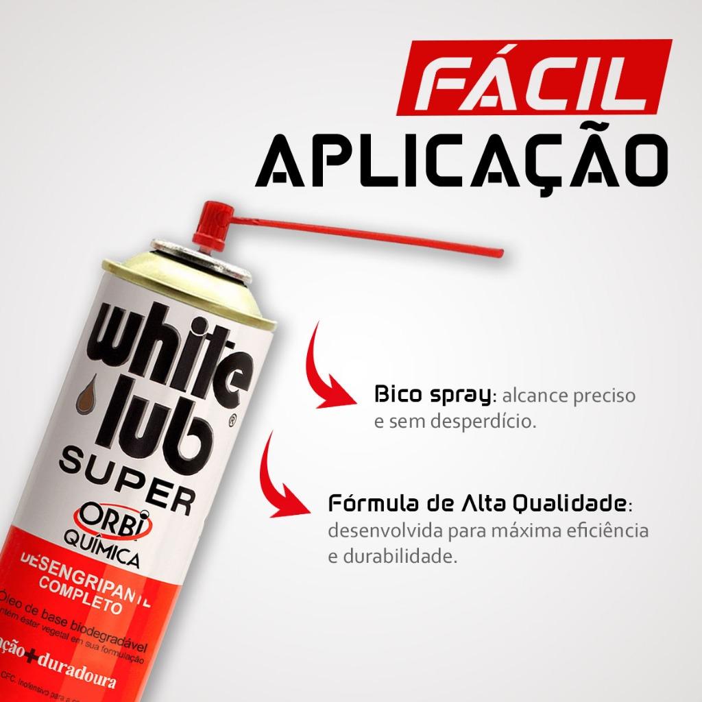 Desengripante Spray White Lub 300ml Lubrificante Para Corrente De Moto Desengraxante Automotivo