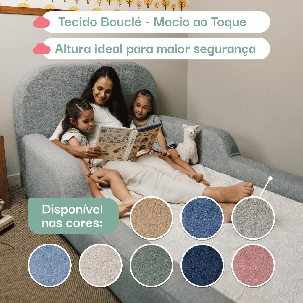Cama Infantil Montessoriana Solteiro Com Estrutura Baixa E Tecido Macio Sem Colchão - Little Duck