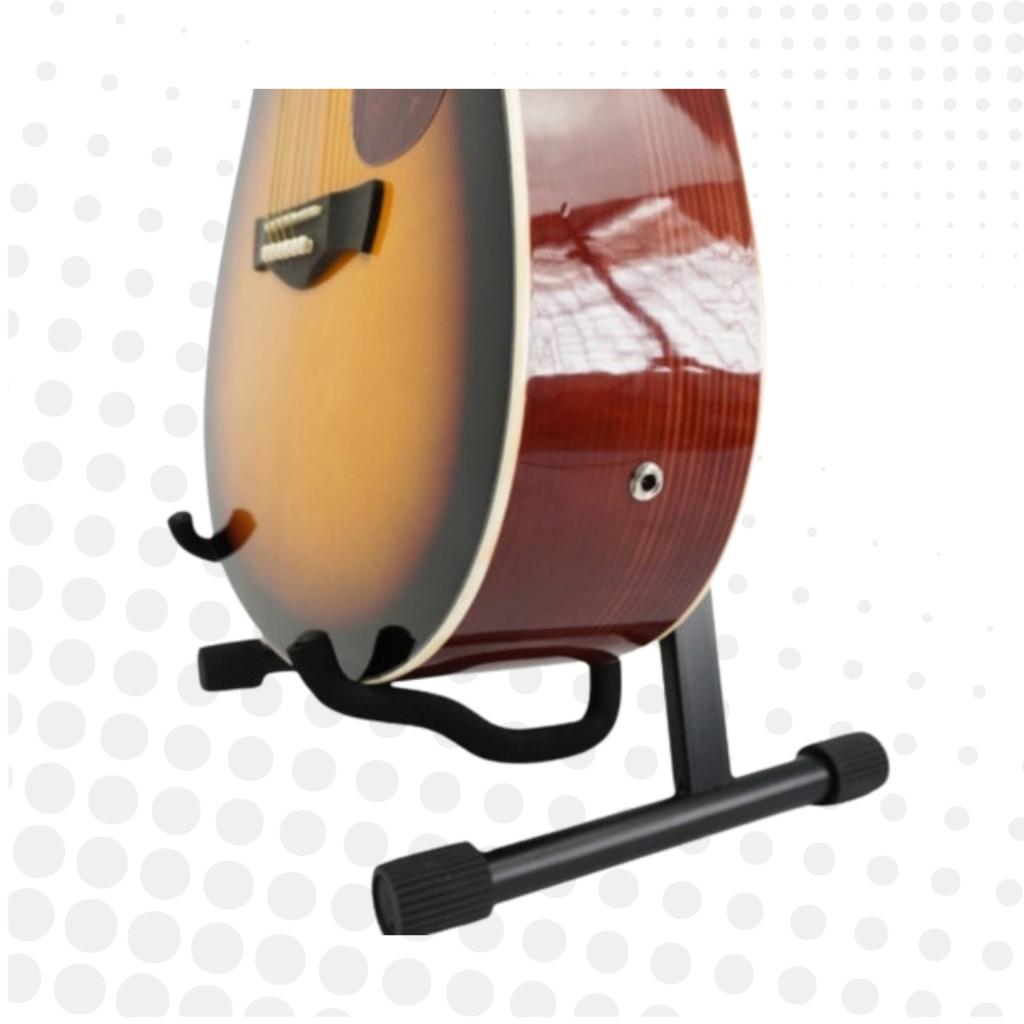 Suporte De Chão Resistente Para Guitarra Violão Contrabaixo Ou Instrumentos Musicais De Corda