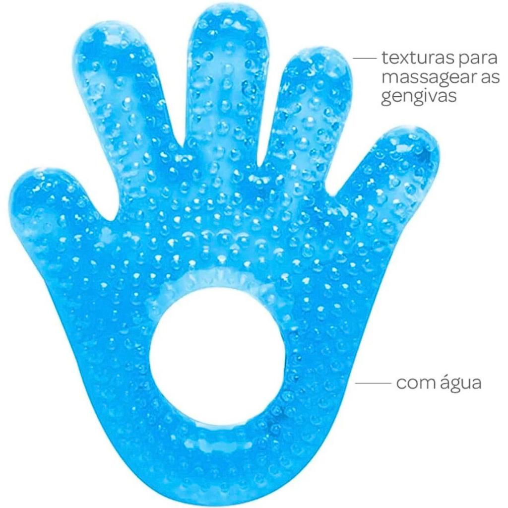 Mordedor Com Água Mãozinha Azul 14683 - Buba